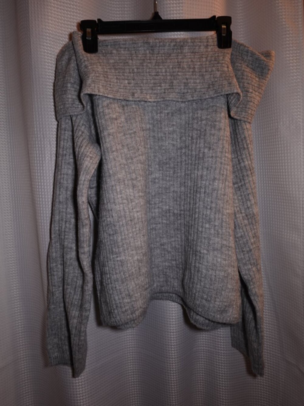 Gray H&M Off the Shoulder Sweater